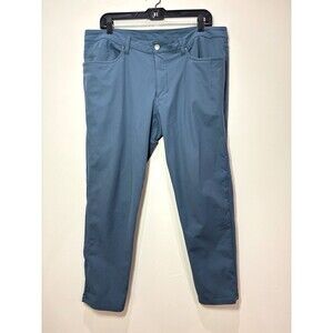 Lululemon ABC Trouser Pants Men 36 Blue Slim Fit Stretch Warpstreme Performance